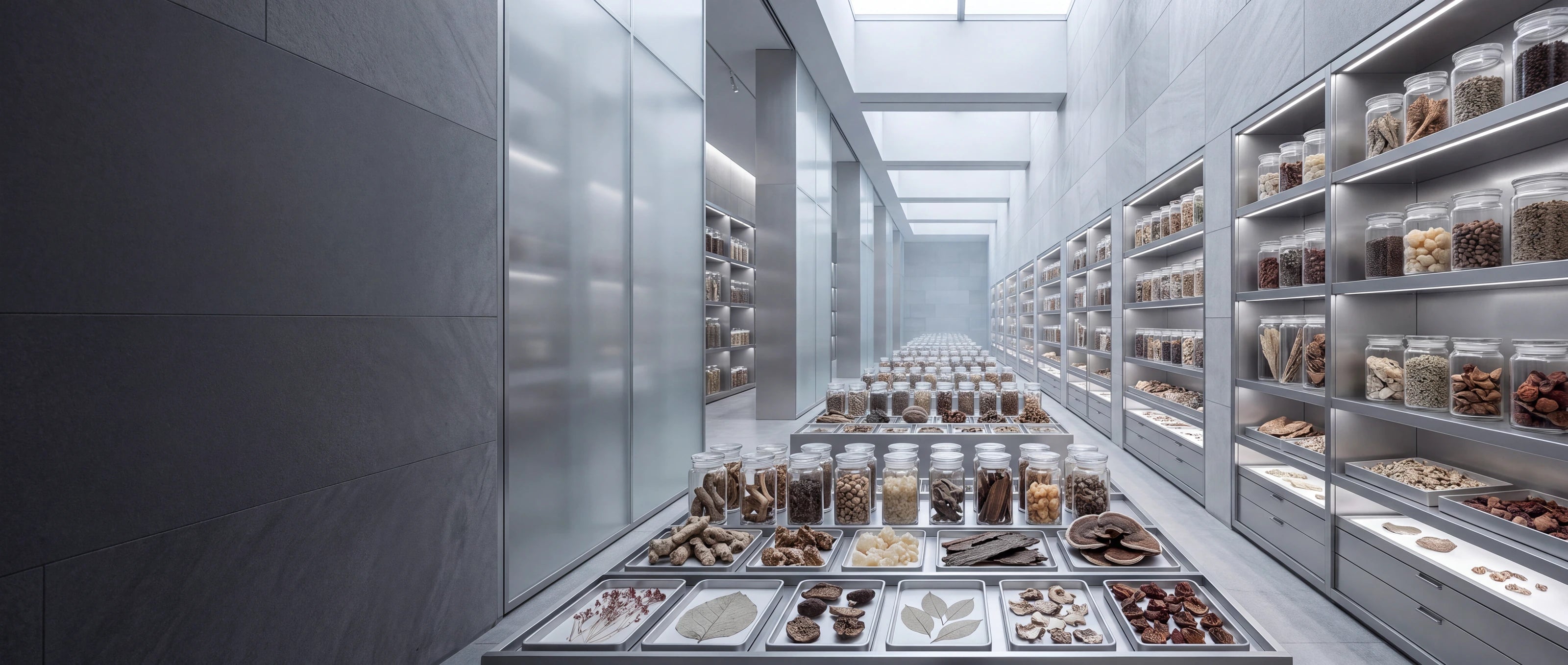 TELEMM botanical library and raw-material archive